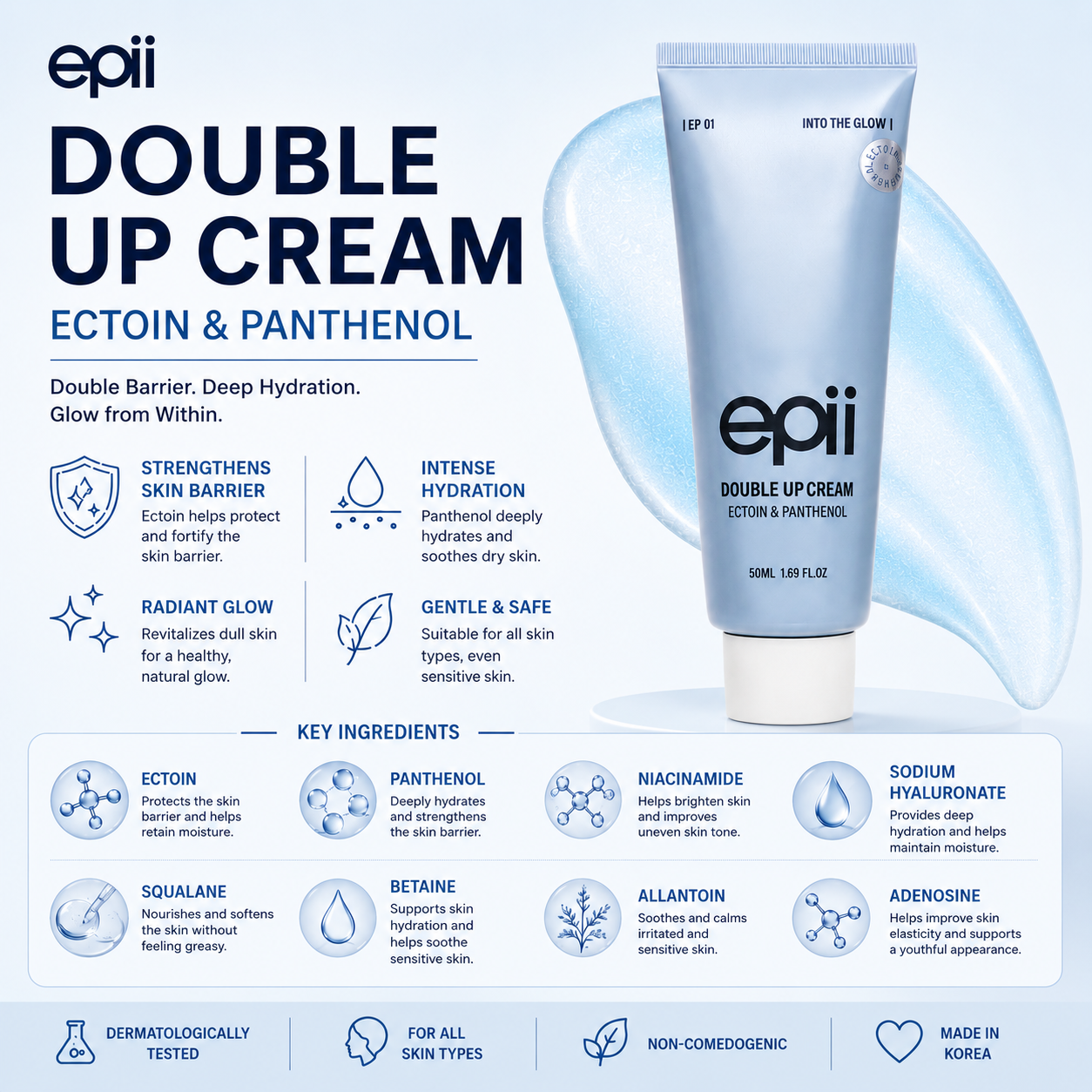 Epii  Double Up Cream Ectoin & Panthenol 50ml